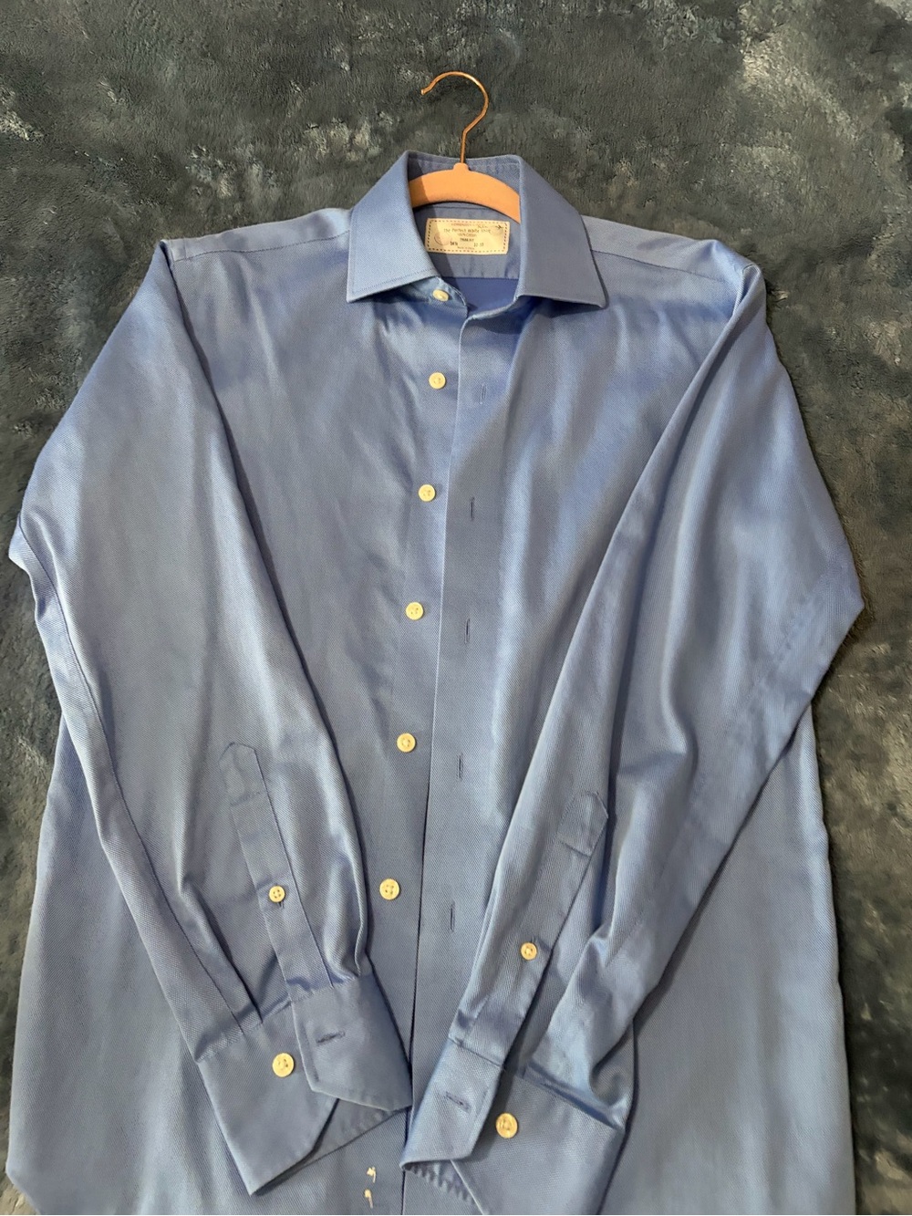 Lorenzo Uomo Sky Blue Spread Collar Dress Shirt